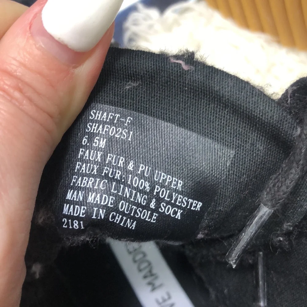 Steve Madden Shaft Faux Fur Platform Sneakers - Picture 16 of 16